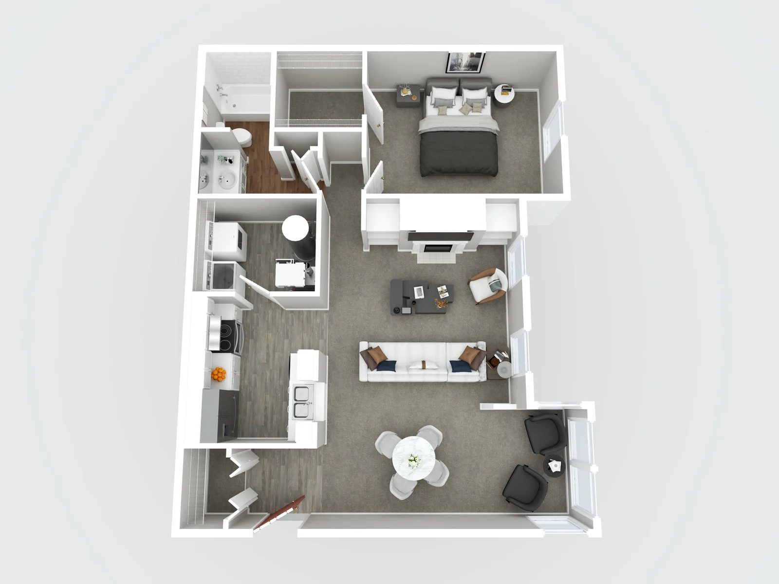 One-bedroom floor plan
